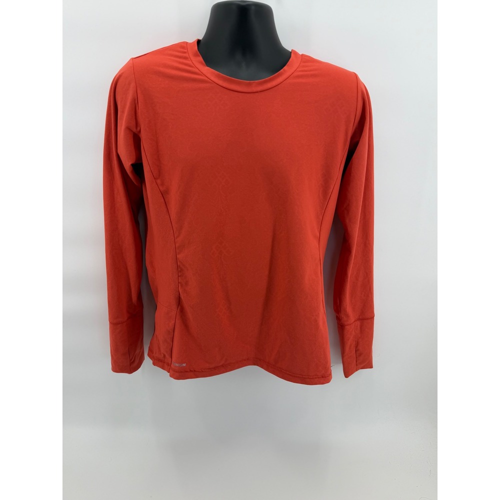 Columbia Titanium Women's L Large Base Layer Top Long Sleeve Orange TL6724 Hike